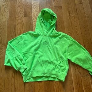 Neon green cropped gap hoodie
